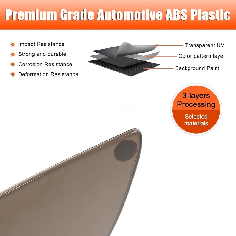 Moittellc Front Headlight Trim Cover Compatible with Tesla Model 3 Model Y 2017-2022 Smoked Front Light Lamp Cover Left and Right Headlight Lens Trim Frame Protect Decorative Accessories - Image 4